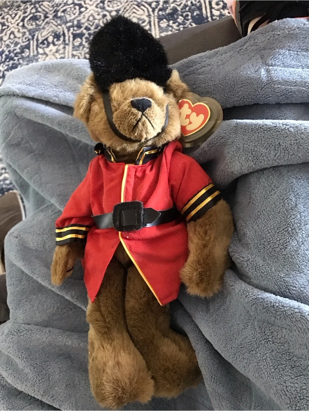 TTY Malcolm bear  in Red Guard Jacket with Black Hat
